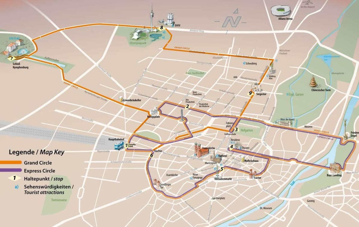 மத்திய பஸ் நிலையம் முனிச் வரைபடம்