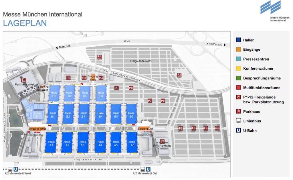 messe munchen வரைபடம்