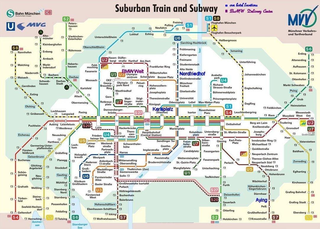 muenchen s-bahn வரைபடம்