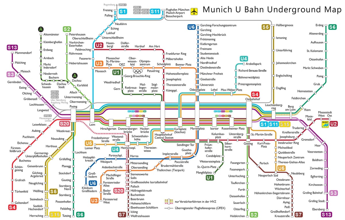 u-bahn munchen வரைபடம்