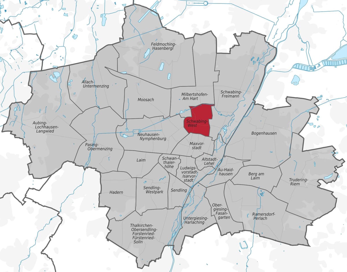 வரைபடம் schwabing முனிச்
