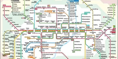 München மெட்ரோ வரைபடம்