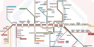 வரைபடம் முனிச் பீர் தோட்டத்தில்