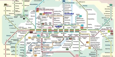 Muenchen s-bahn வரைபடம்