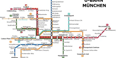 Ubahn வரைபடம் முனிச்
